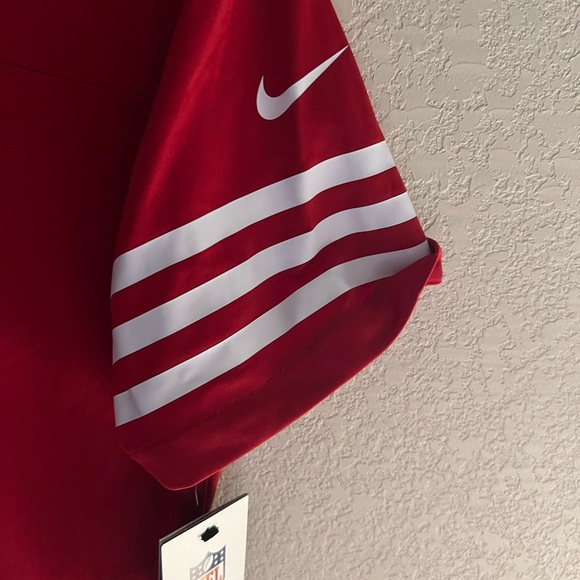 NWT WOMENS DEEBO SAMUEL LARGE SCARLET ALTERNATE GAME JERSEY SHORT SLEEVE - Picture 7 of 11